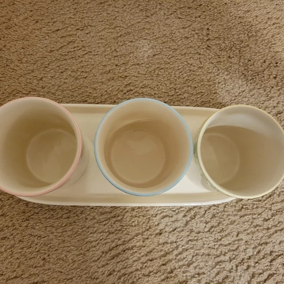 Rae Dunn Ceramic Cutlery Container Set - Picture 6 of 9